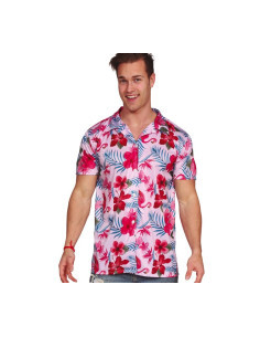Camisa hawaiana flamencos adulto
