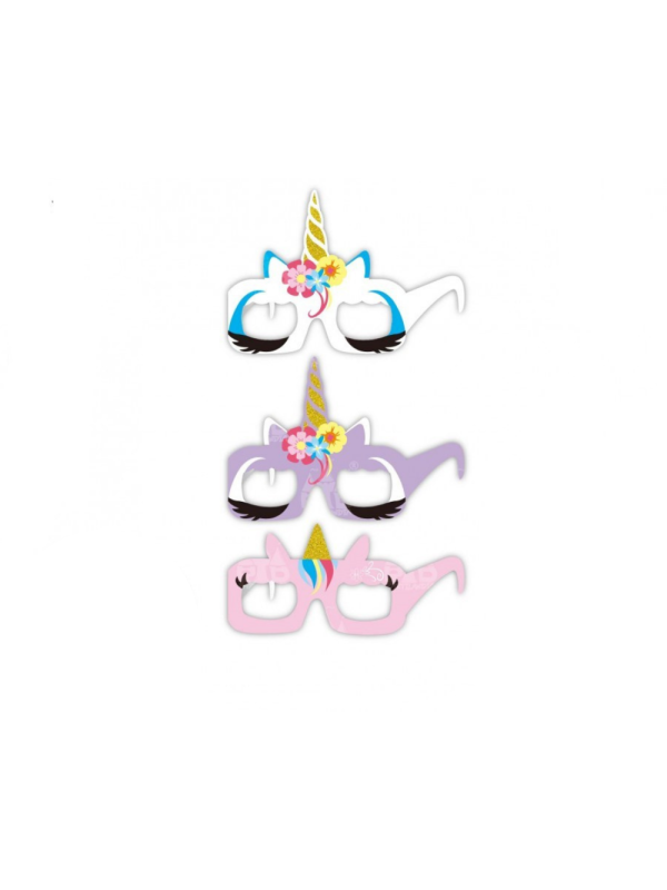 Gafas unicornio de cartón