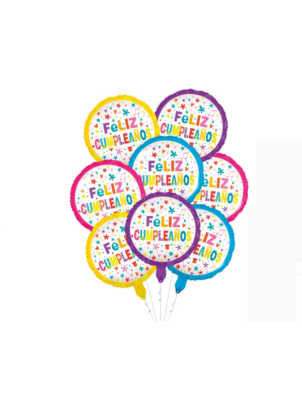 Set globos Feliz Cumpleaños