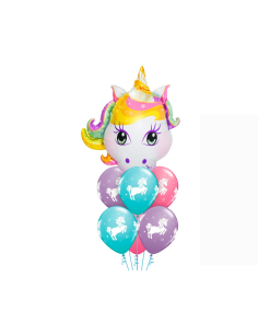 Set globos unicornio