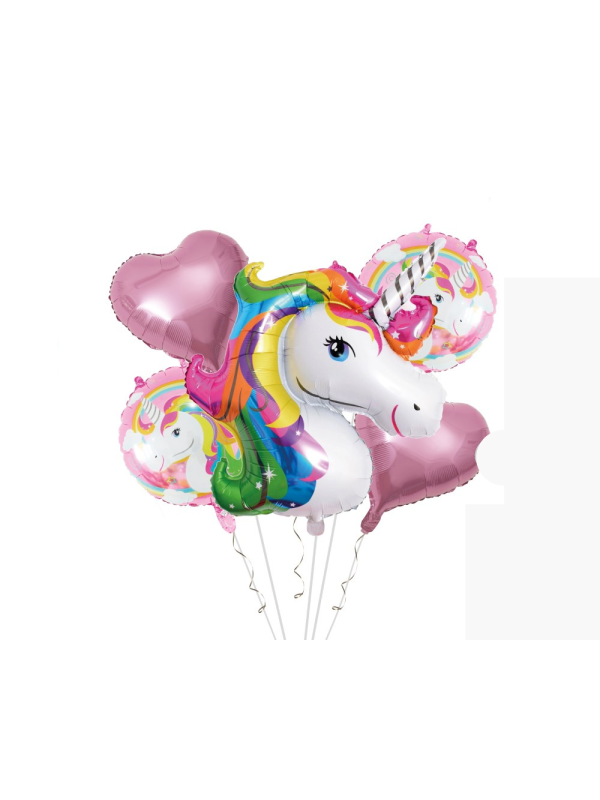 Set globos unicornio mágico