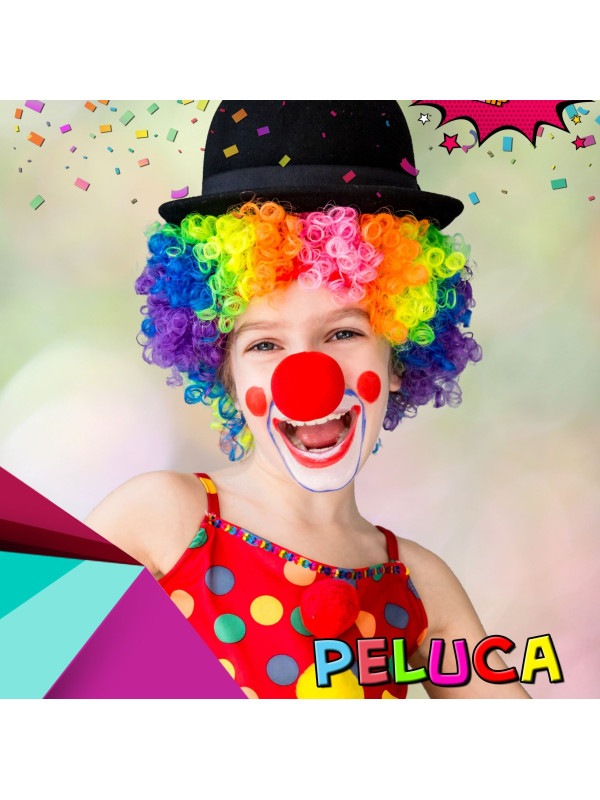 Peluca payaso infantil