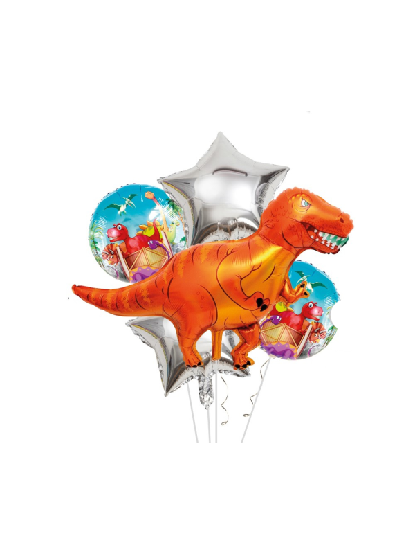 Set globos dinosaurio