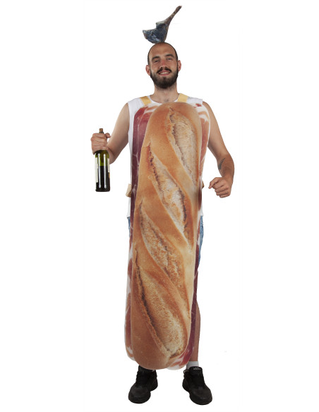 Disfraz de pan con jamón