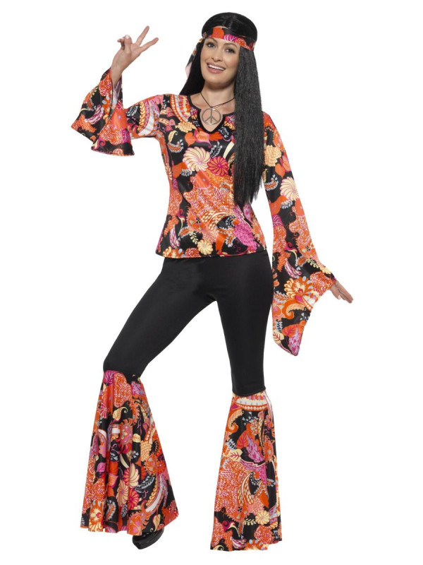Disfraz chica hippie para mujer