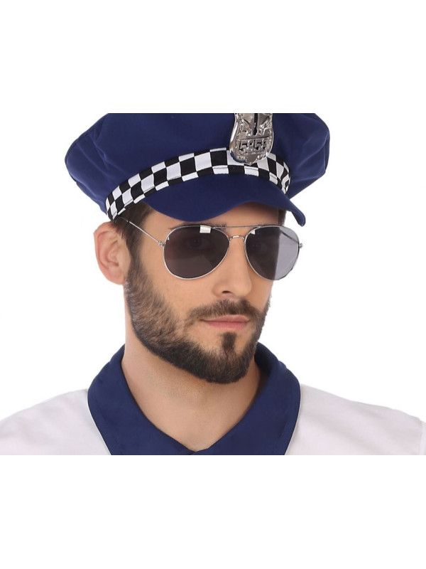 Gafas de policía plata