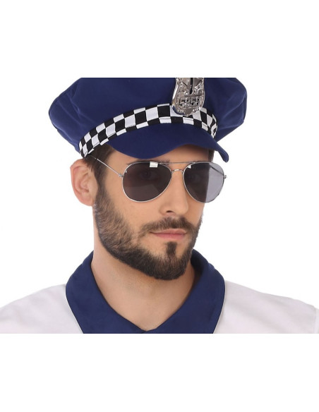 Gafas de policía plata
