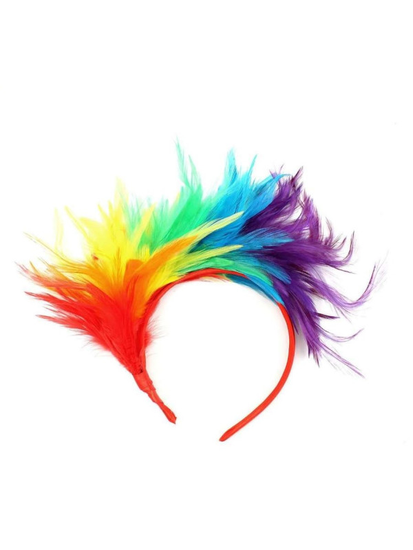 Diadema plumas multicolor