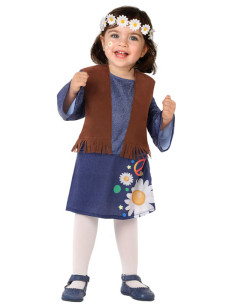 Disfraz hippie niña para bebé
