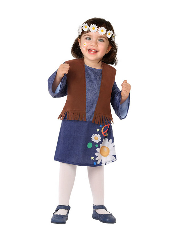 Disfraz hippie niña para bebé