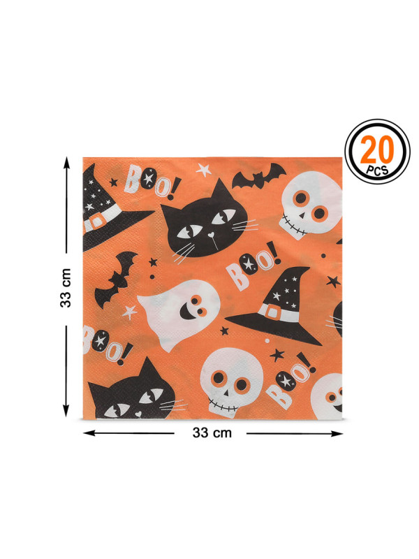 Servilletas Halloween fantasmas detalles