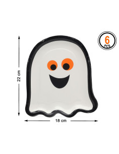 Platos Halloween fantasma 2