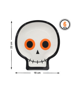 Platos Halloween calavera 2