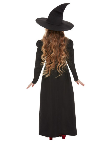 Disfraz bruja clásica para niña espalda