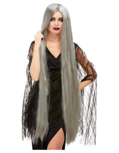 Peluca gris extra larga