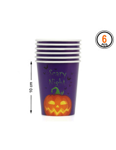 6 Vasos Halloween morados 2