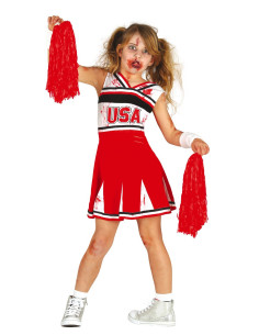 Disfraz animadora zombie infantil