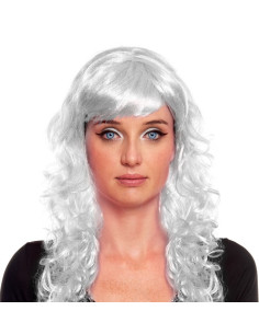 Peluca blanca con ondas