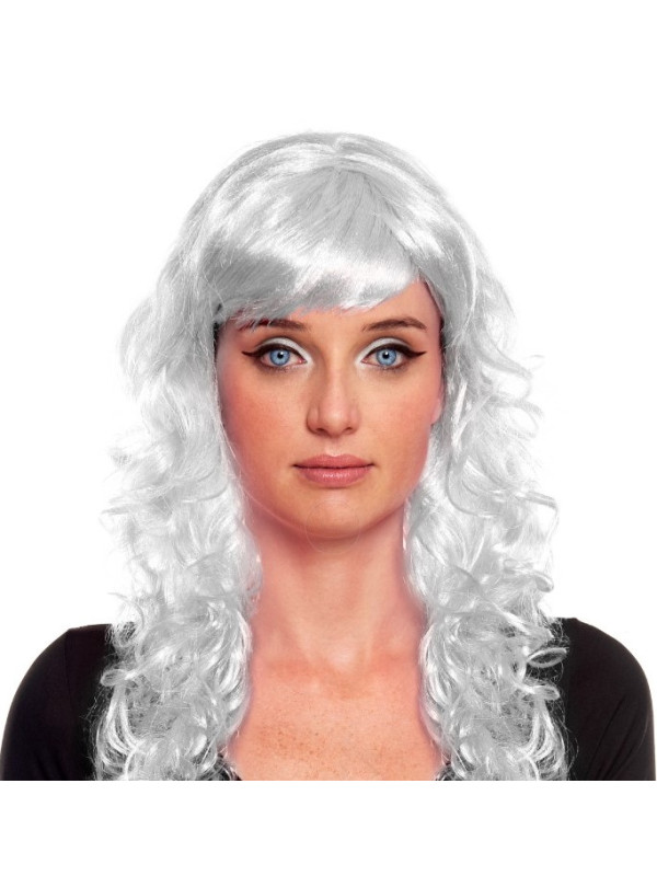 Peluca blanca con ondas