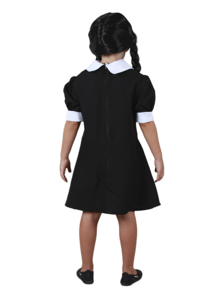 Disfraz Miércoles para bebé espalda