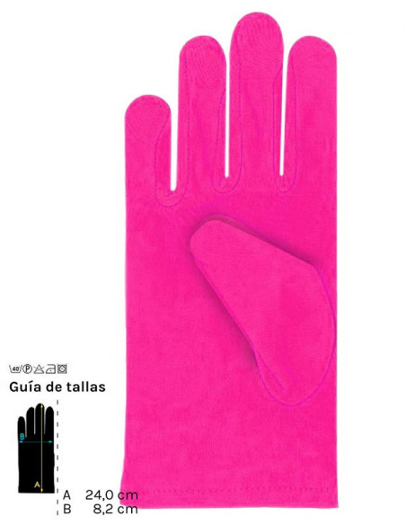 Guantes cortos colores adulto fucsia