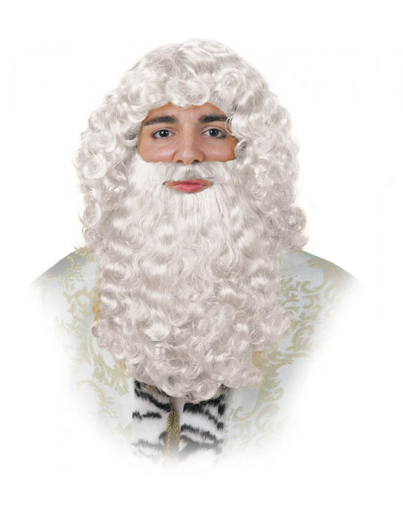 Peluca para Rey Mago blanca