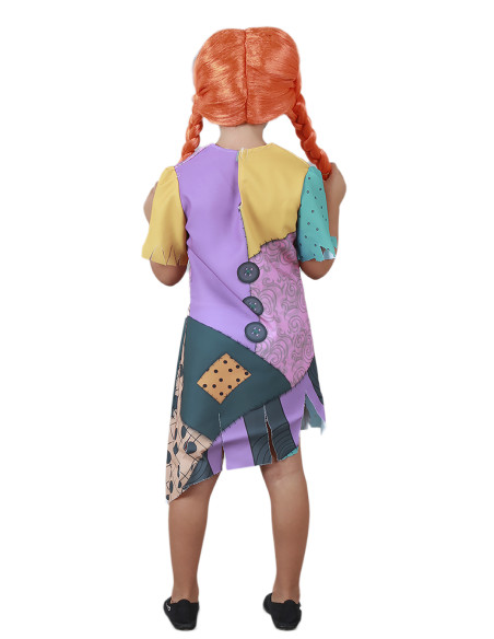 Disfraz de Sally muñeca trapo infantil espalda