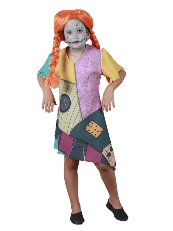 Disfraz de Sally muñeca trapo niña