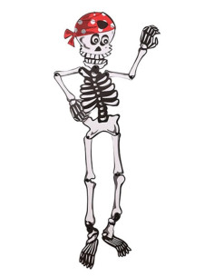 Figura de esqueleto pirata