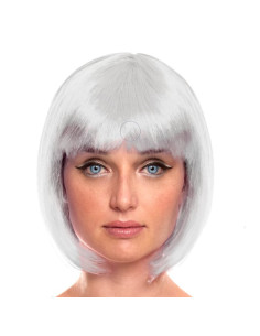 Peluca blanca corta