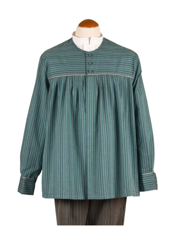 Blusón plisado rayas para traje regional