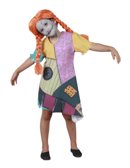 Disfraz de Sally muñeca trapo bebé detalles