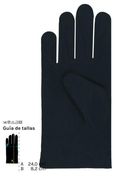 Guantes cortos colores adulto negro