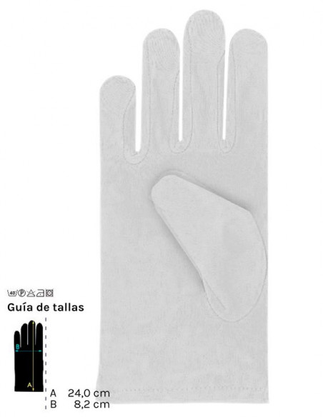 Guantes cortos colores adulto blanco