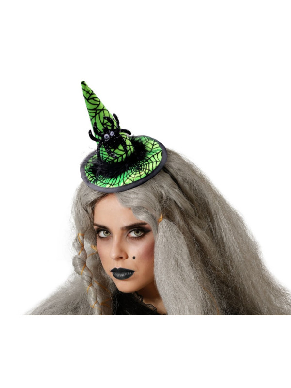 Mini sombrero brujita verde