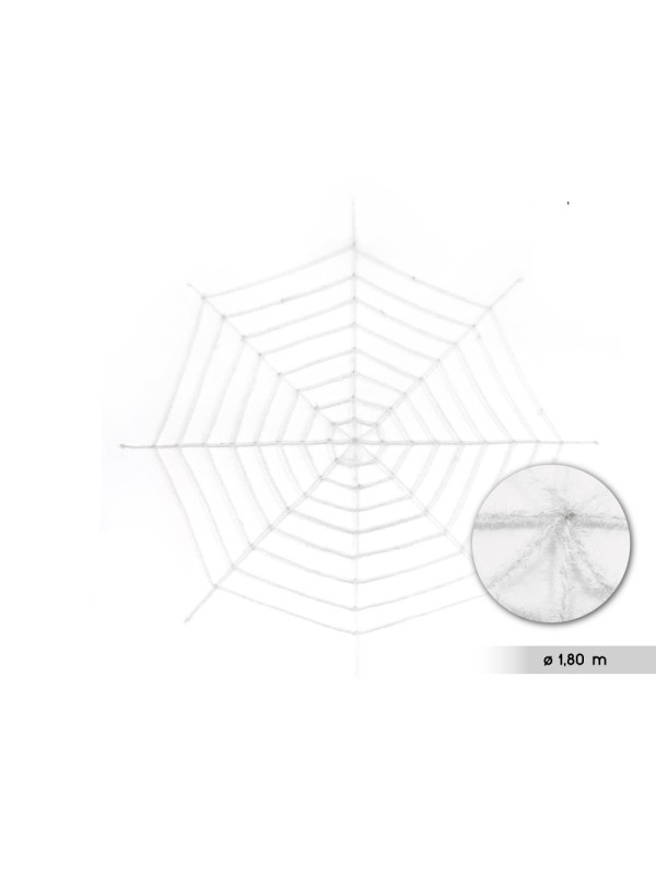 Tela de araña blanca grande