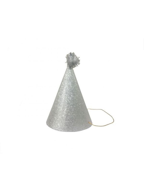 Gorro metalizado para celebraciones plata