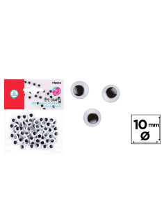 Ojos móviles redondos 10x12mm