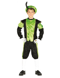 Disfraz de paje verde infantil