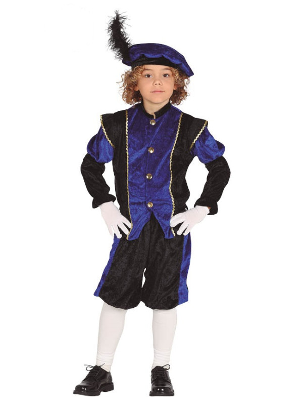 Disfraz de paje azul infantil