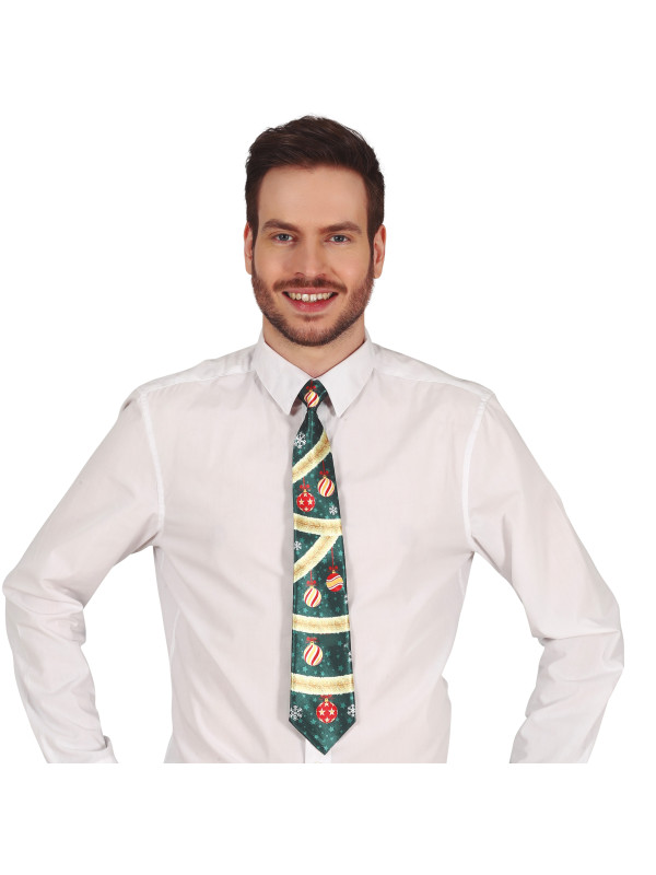 Corbata bolas de Navidad