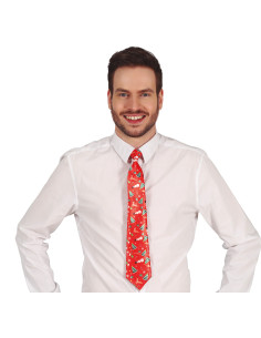 Corbata navideña roja