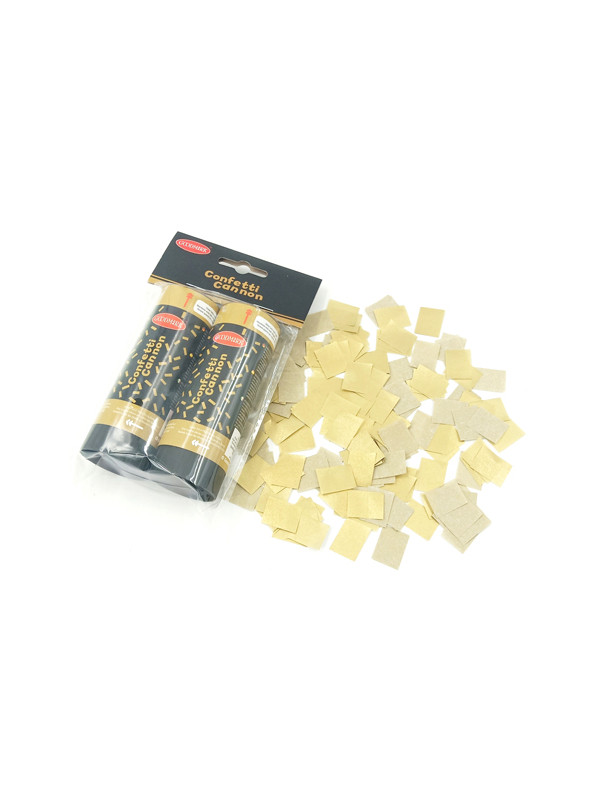 Cañón de confeti mini oro