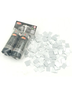Cañón de confeti mini plata