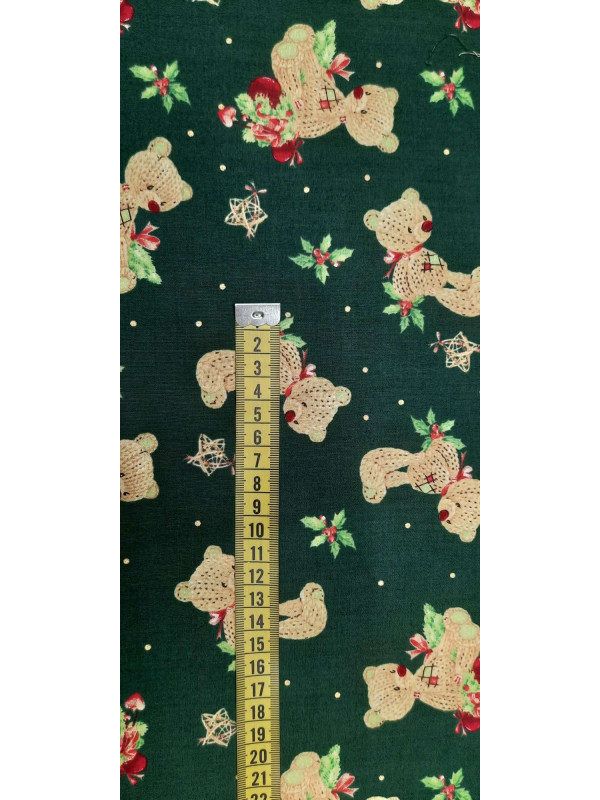 Tela de algodón ositos Navideños