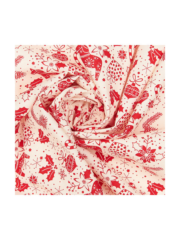 Tela de algodón navideña