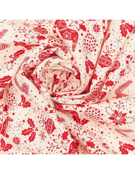 Tela de algodón navideña