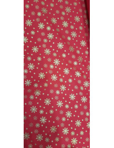 Tela Navidad copos dorados