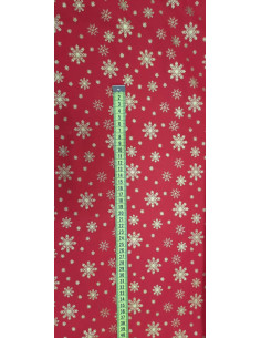 Tela Navidad copos dorados 2