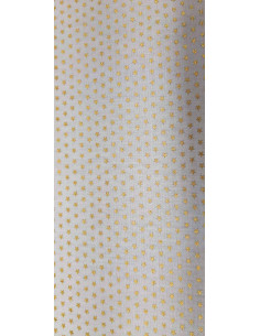 Tela Navidad con estrellas doradas